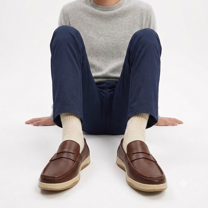 A Grade Quality Leather Casual shoe -M9