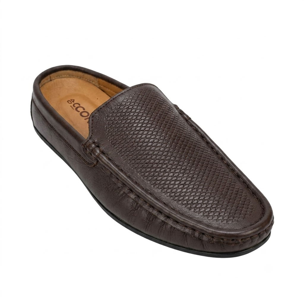 Genuine Leather Half Loafer - H-2