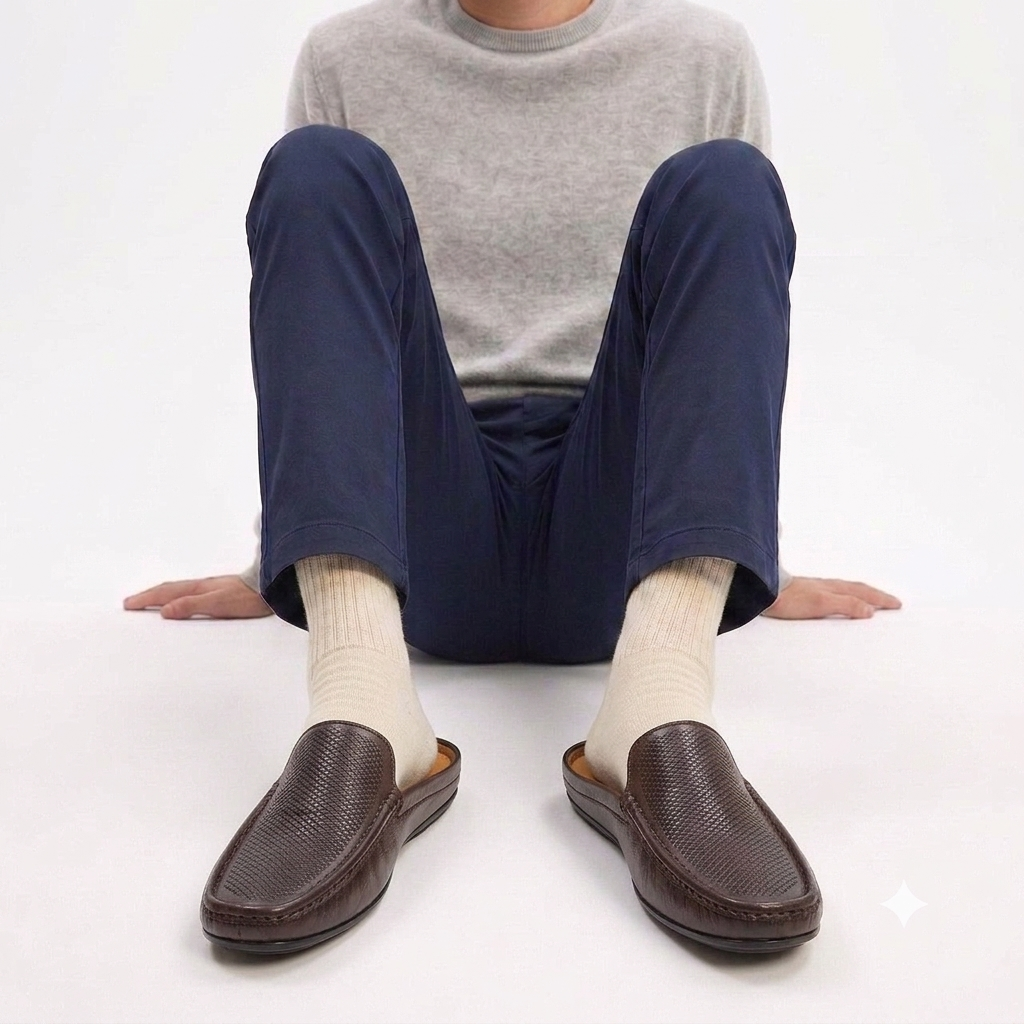 Genuine Leather Half Loafer - H-2