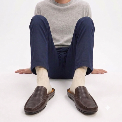 Genuine Leather Half Loafer - H-2