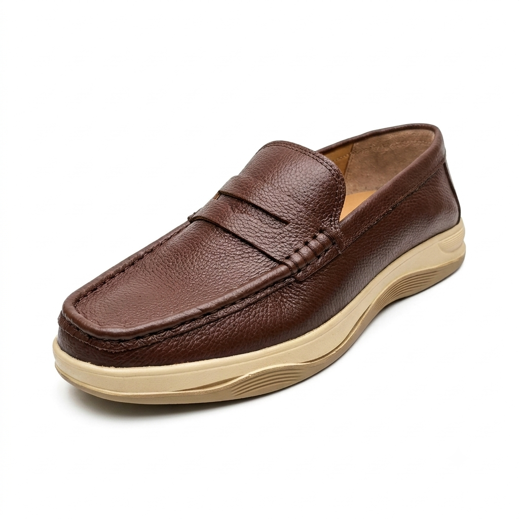 A Grade Quality Leather Casual shoe -M9