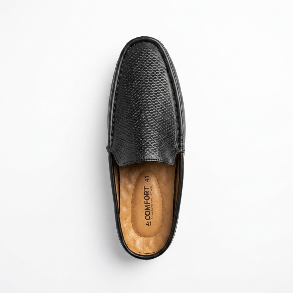 Genuine Leather Half Loafer - H-1