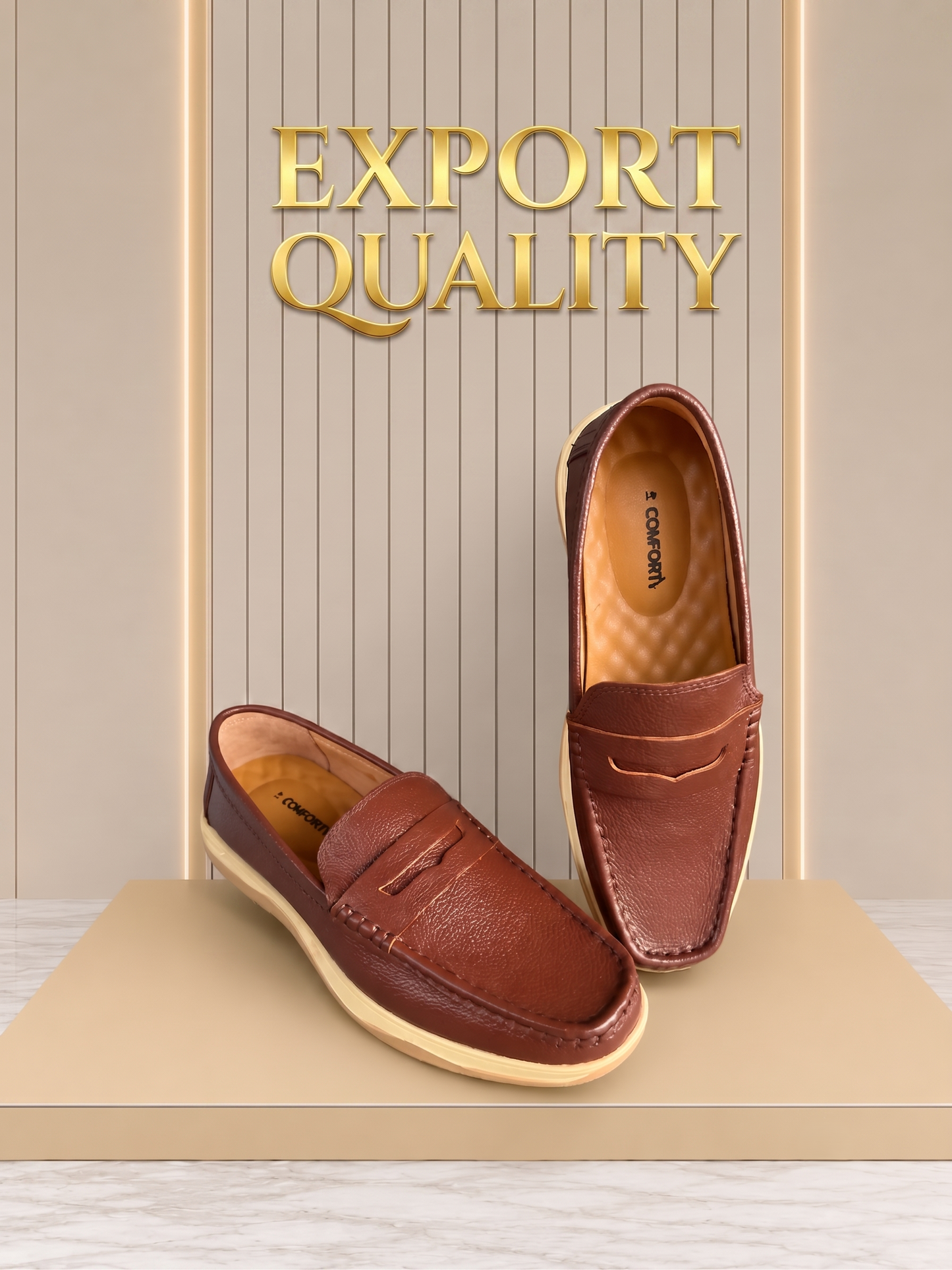 Export Quality Leather Casual shoe -M9