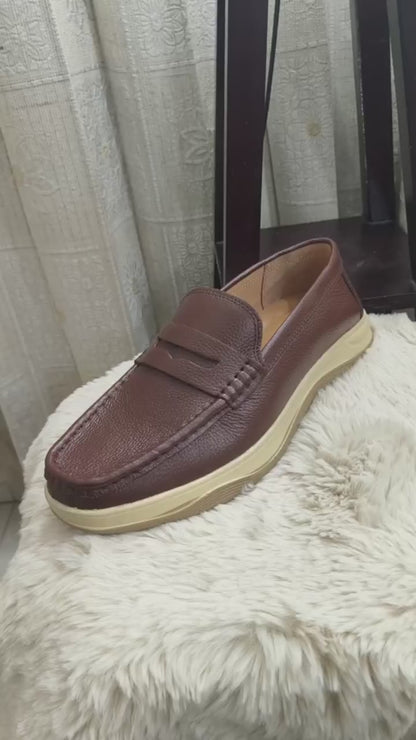 A Grade Quality Leather Casual shoe -M9