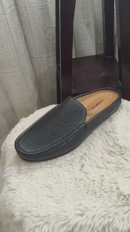 Genuine Leather Half Loafer - H-1
