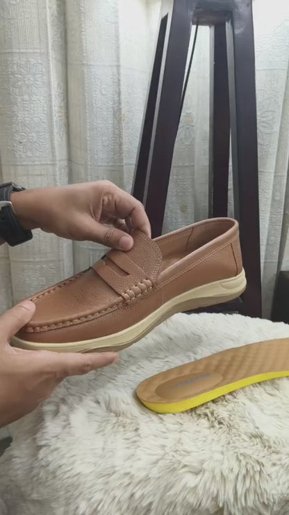 A Grade Quality Leather Casual shoe -M8